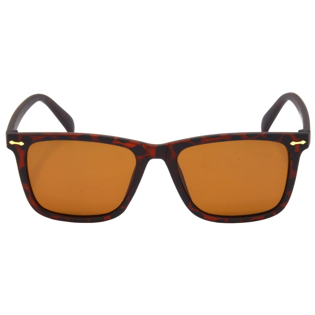 Hrinkar Brown Rectangular Stylish Goggles Brown Frame Polarized Sunglasses for Men & Women - HRS512-TBWN-BWN