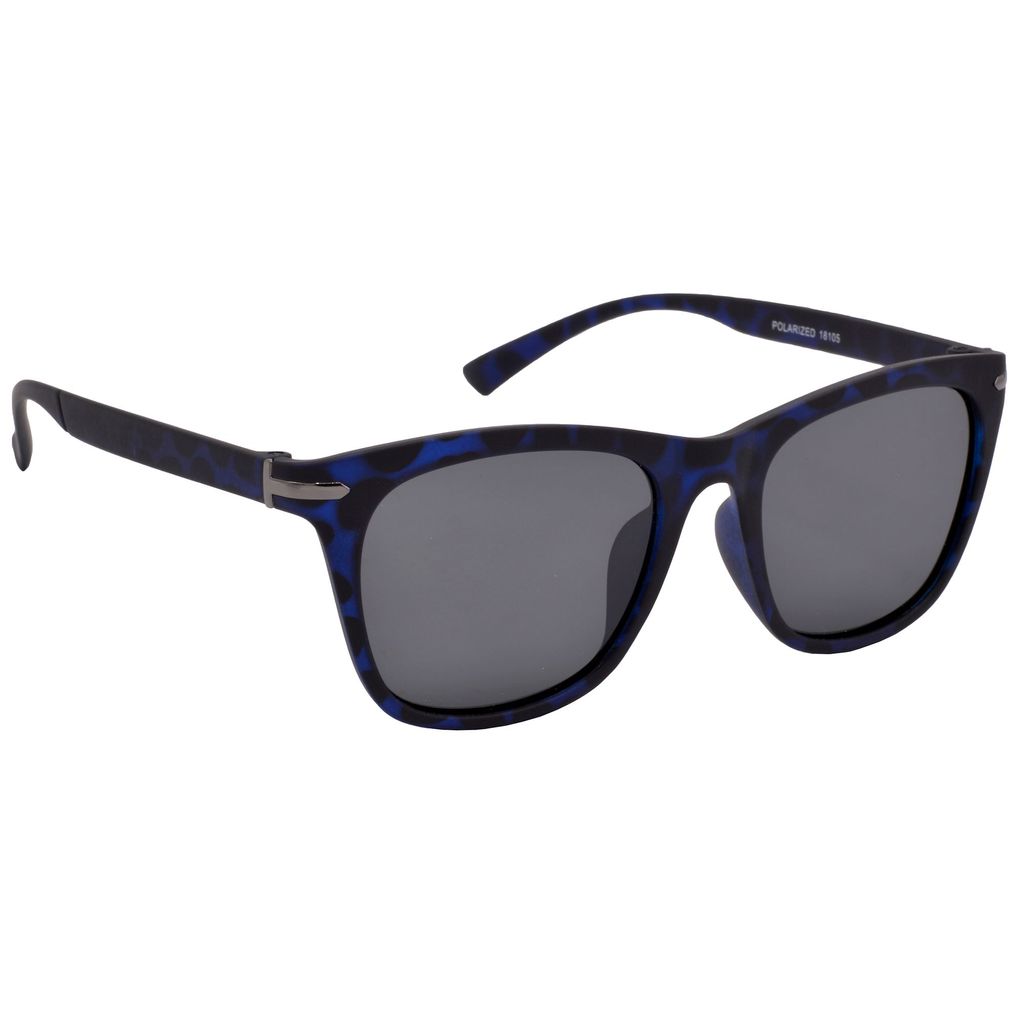Hrinkar Black Rectangular Stylish Goggles Clear Frame Polarized Sunglasses for Men & Women - HRS514-TBU-BK - Sunglasses | Buy online on ZillyBuy
