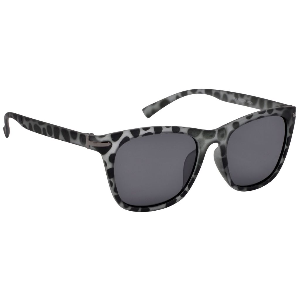 Hrinkar Black Rectangular Sunglasses Brands Grey Frame Polarized Goggles for Men & Women - HRS514-TBK-BK - Sunglasses | Buy online on ZillyBuy
