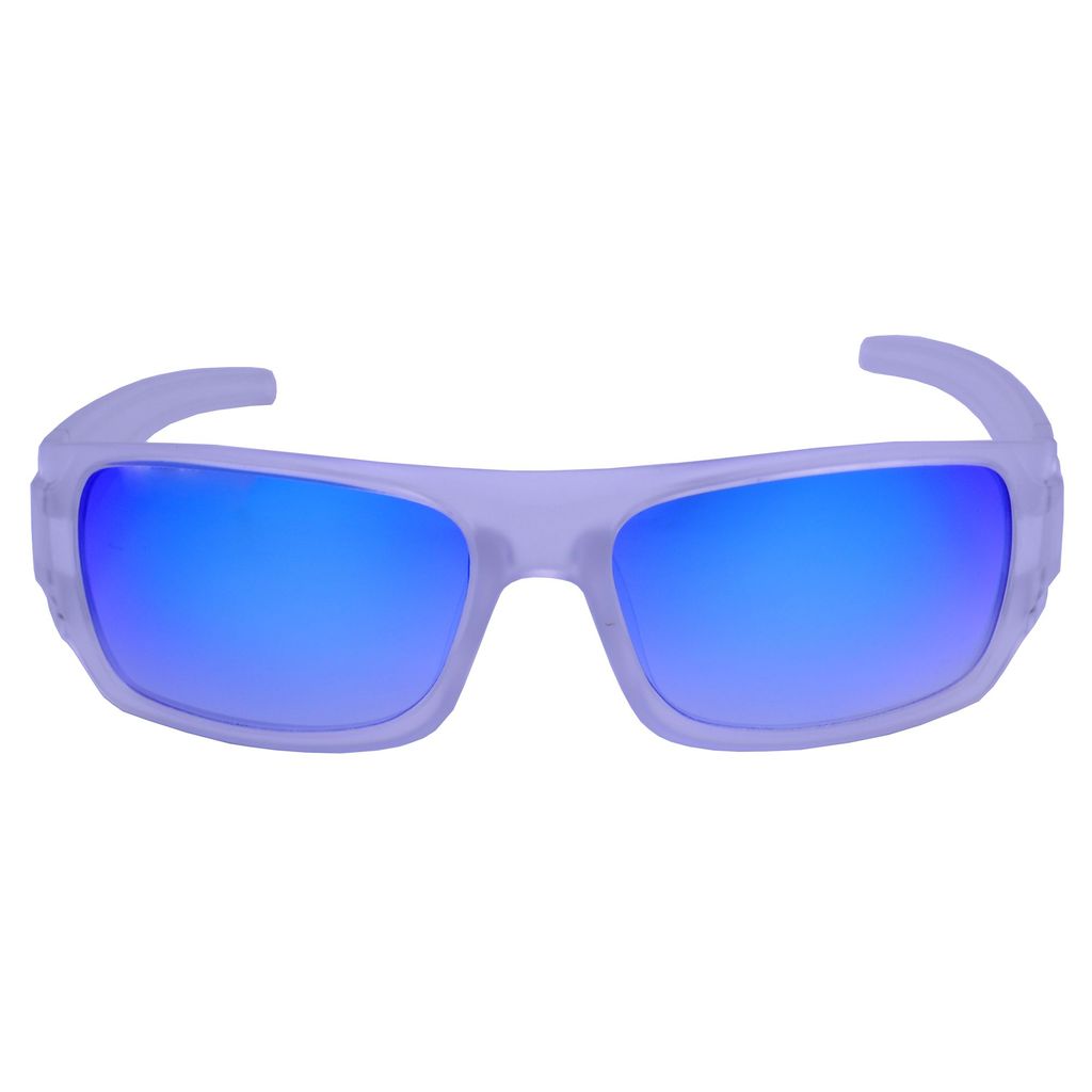 Hrinkar Blue Sports Stylish Goggles Clear Frame Sunglasses for Men - HRS558-CLR-BU