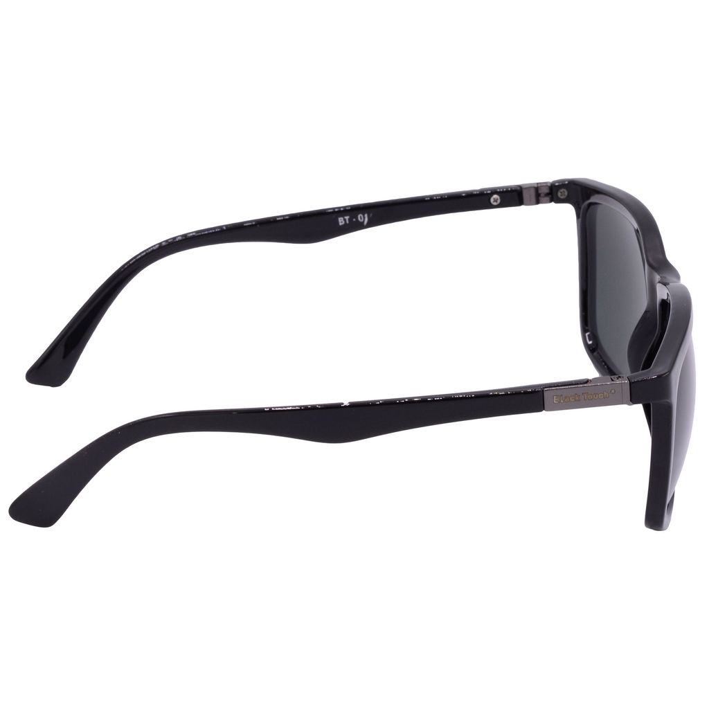 Hrinkar Grey Rectangular Sunglasses Brands Black Frame Goggles for Men & Women - HRS-BT-01-BK-BK-BK