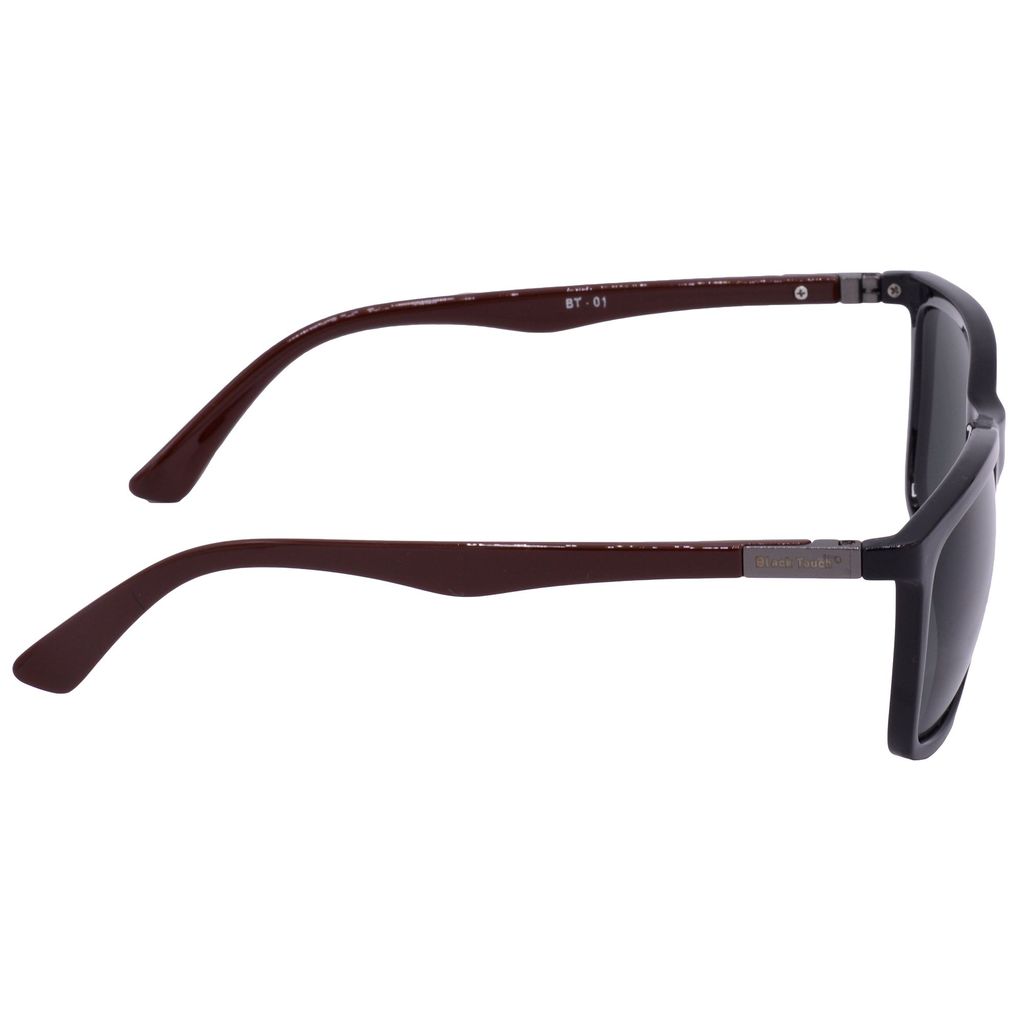 Hrinkar Green Rectangular Sunglasses Brands Black, Brown Frame Goggles for Men & Women - HRS-BT-01-BK-BWN-GRN