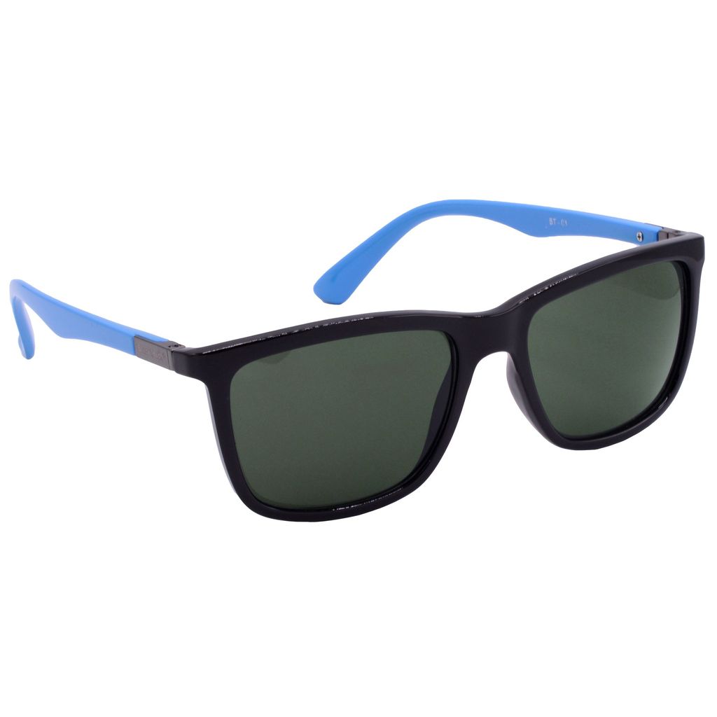 Hrinkar Green Rectangular Sunglasses Styles Black, Sky Blue Frame Glasses for Men & Women - HRS-BT-01-BK-LBU-GRN - Sunglasses | Buy online on ZillyBuy