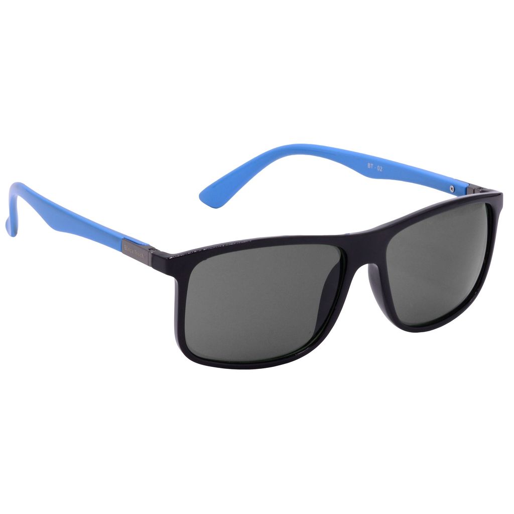 Hrinkar Grey Rectangular Stylish Goggles Black, Sky Blue Frame Sunglasses for Men & Women - HRS-BT-02-BK-LBU-BK - Sunglasses | Buy online on ZillyBuy