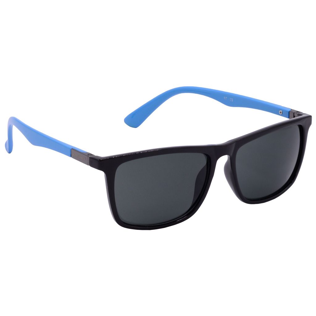 Hrinkar Grey Rectangular Stylish Goggles Black, Sky Blue Frame Sunglasses for Men & Women - HRS-BT-03-BK-LBU-BK - Sunglasses | Buy online on ZillyBuy