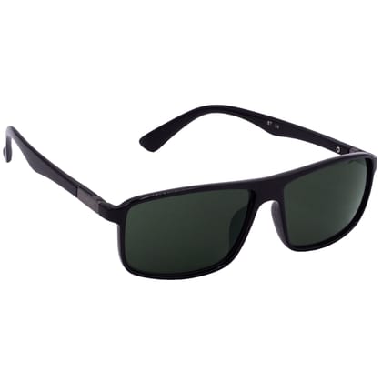 Hrinkar Green Rectangular Stylish Goggles Black Frame Sunglasses for Men & Women - HRS-BT-04-BK-BK-GRN