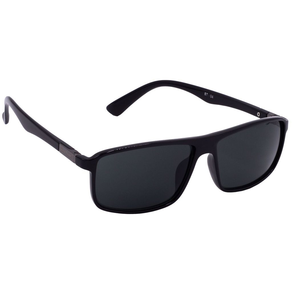 Hrinkar Grey Rectangular Sunglasses Brands Black Frame Goggles for Men & Women - HRS-BT-04-BK-BK-BK - Sunglasses | Buy online on ZillyBuy