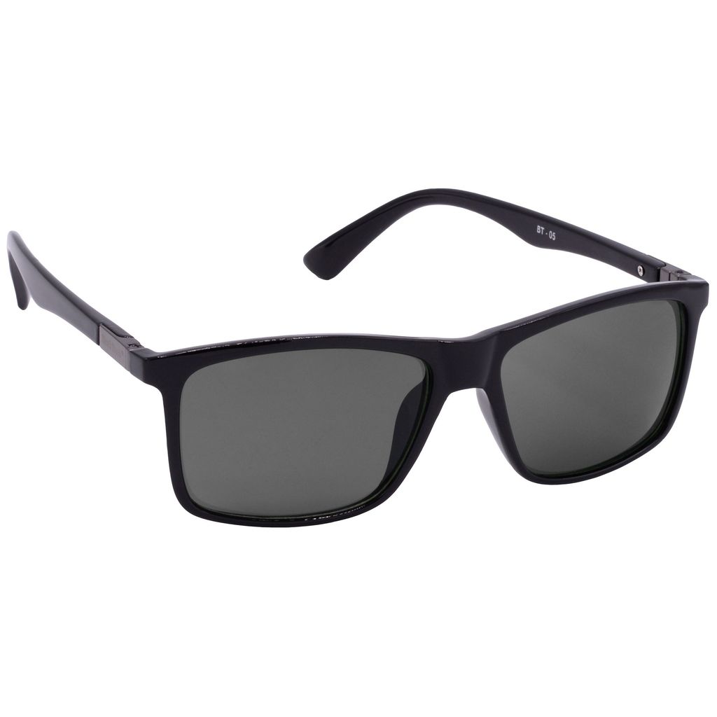 Hrinkar Grey Rectangular Sunglasses Brands Black Frame Goggles for Men & Women - HRS-BT-05-BK-BK-BK - Sunglasses | Buy online on ZillyBuy