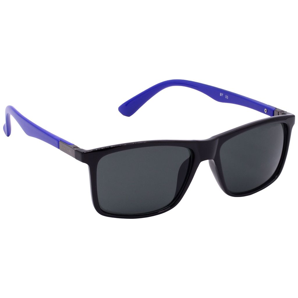 Hrinkar Grey Rectangular Sunglasses Styles Black, Blue Frame Glasses for Men & Women - HRS-BT-05-BK-BU-BK - Sunglasses | Buy online on ZillyBuy