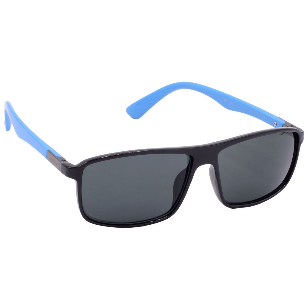 Hrinkar Grey Rectangular Stylish Goggles Black, Sky Blue Frame Sunglasses for Men & Women - HRS-BT-04-BK-LBU-BK - Sunglasses | Buy online on ZillyBuy
