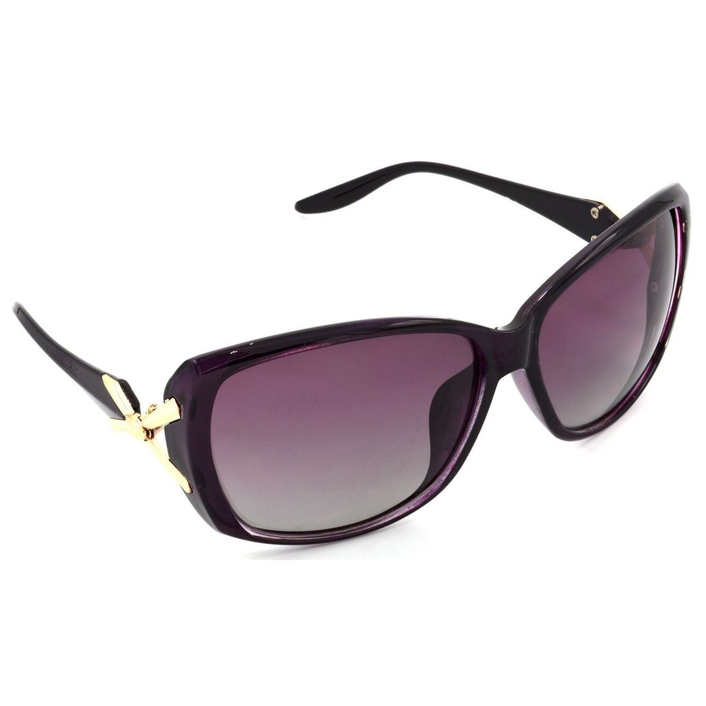 Hrinkar Pink Rectangular Sunglasses Brands Violet Frame Polarized Goggles for Women - HRS436-PRPL-RD - Sunglasses | Buy online on ZillyBuy
