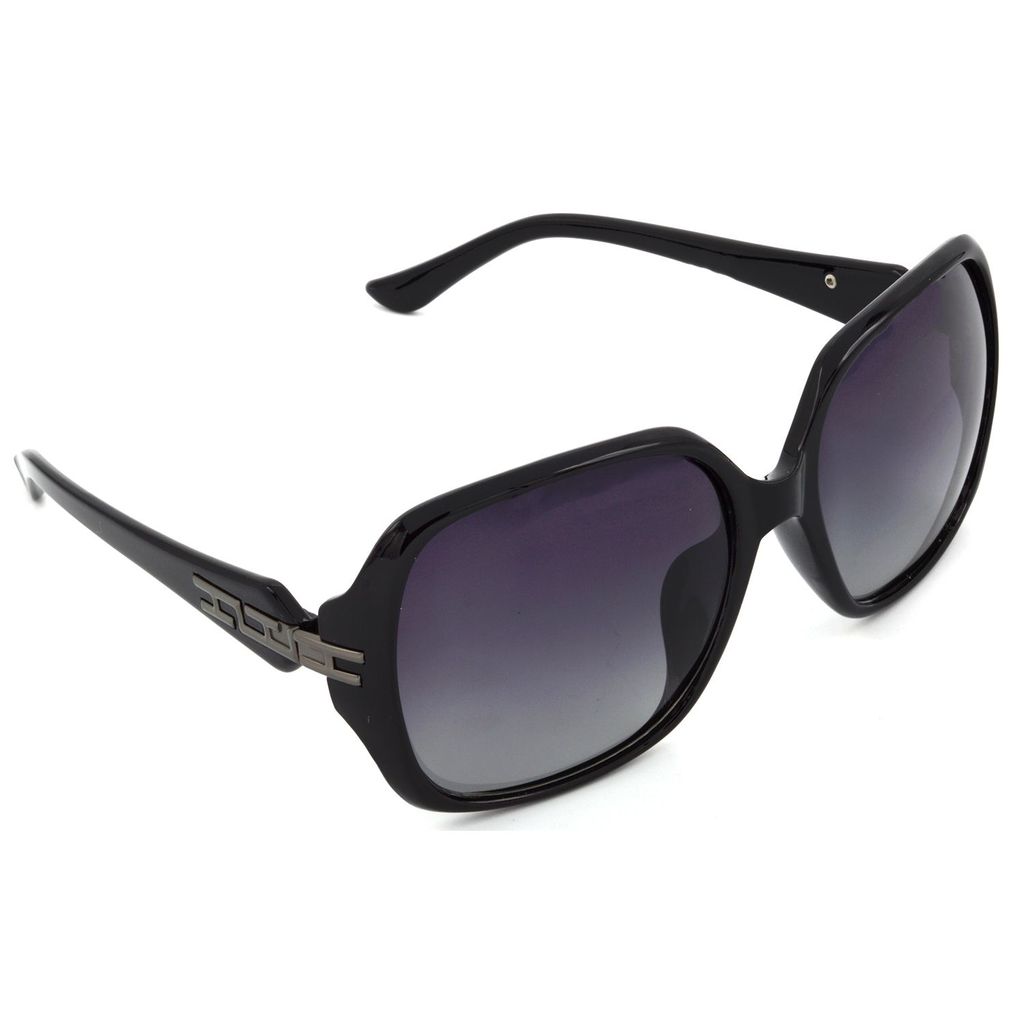 Hrinkar Grey Rectangular Sunglasses Styles Black Frame Polarized Glasses for Women - HRS437-BK-GRY - Sunglasses | Buy online on ZillyBuy
