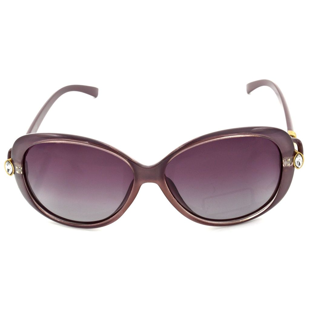 Hrinkar Pink Rectangular Cooling Glass Pink Frame Best Polarized Sunglasses for Women - HRS440-GRY-PNK