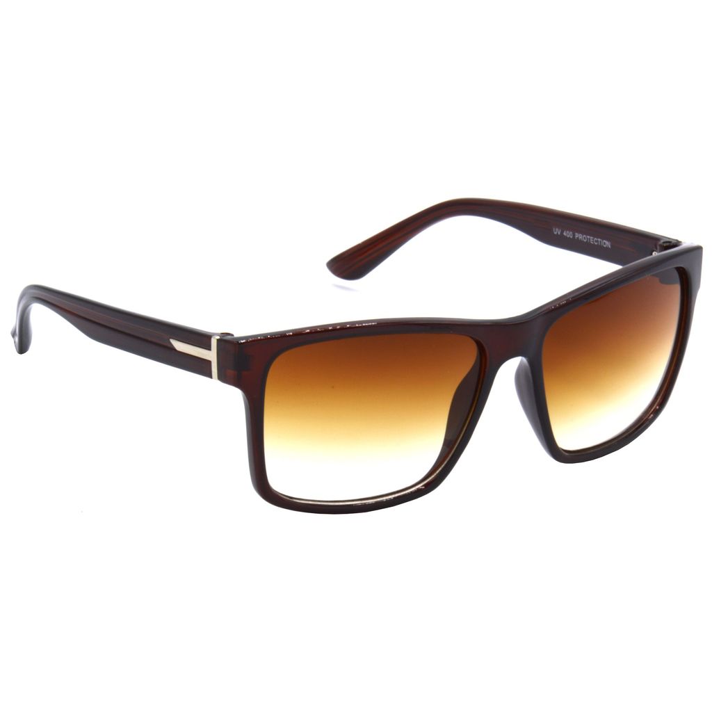 Hrinkar Brown Rectangular Cooling Glass Brown Frame Best Sunglasses for Men & Women - HRS468-BWN-BWN - Sunglasses | Buy online on ZillyBuy