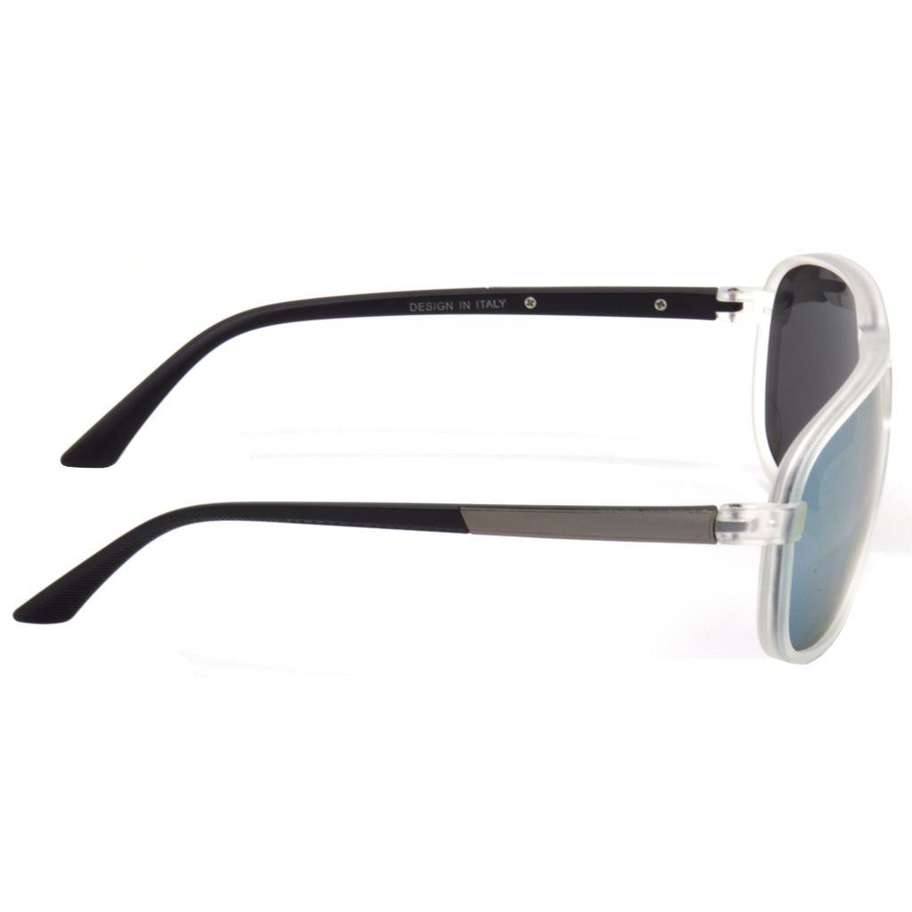 Hrinkar Multicolor Rectangular Stylish Goggles White Frame Sunglasses for Men & Women - HRS473-WT-GLD