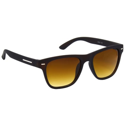Hrinkar Multicolor Rectangular Sunglasses Brands Brown Frame Goggles for Men & Women - HRS487-BWN-BWN-CLR