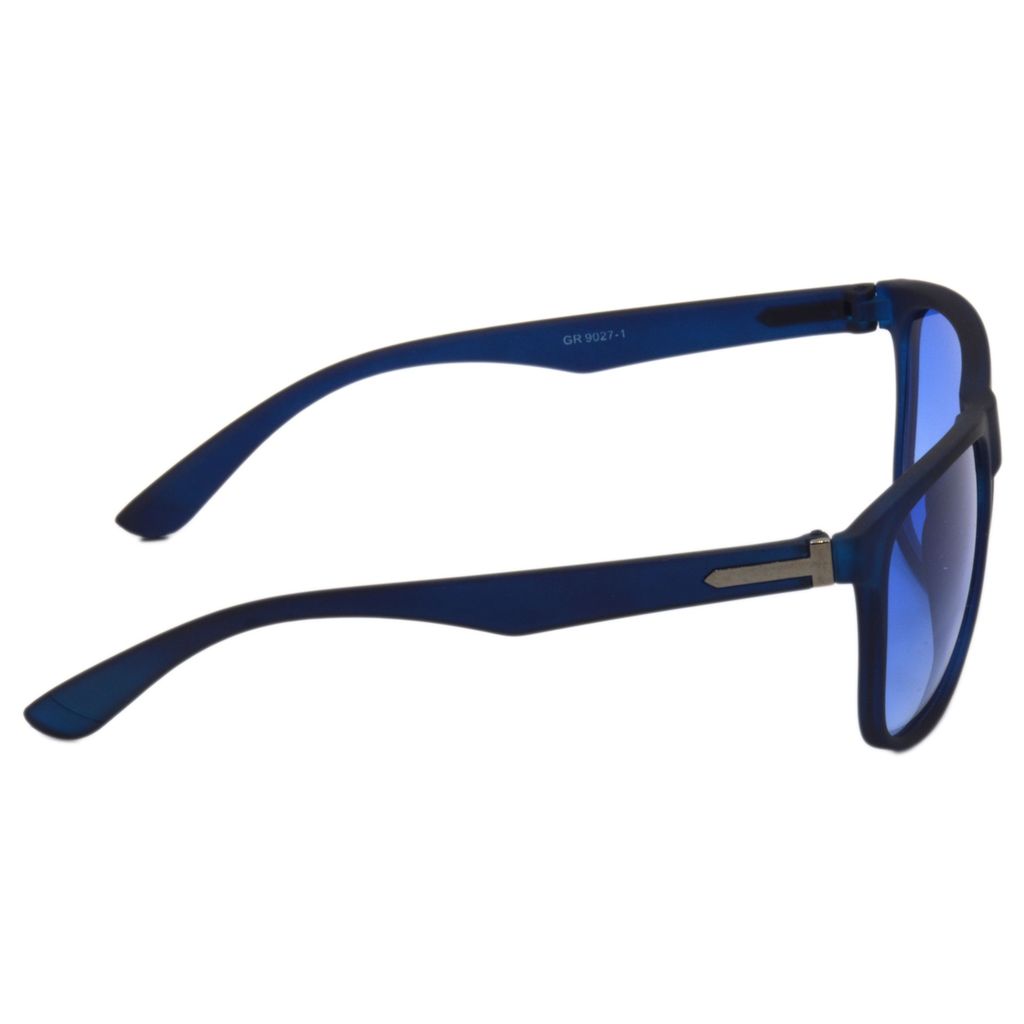 Hrinkar Blue Rectangular Sunglasses Styles Blue Frame Glasses for Men & Women - HRS492-BU-BU
