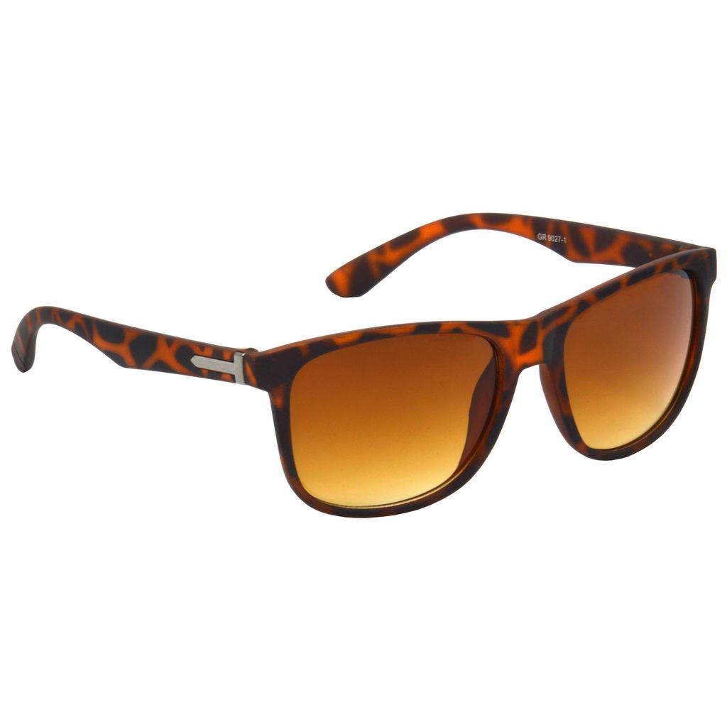 Hrinkar Brown Rectangular Stylish Goggles Brown Frame Sunglasses for Men & Women - HRS492-TBWN-TBWN - Sunglasses | Buy online on ZillyBuy