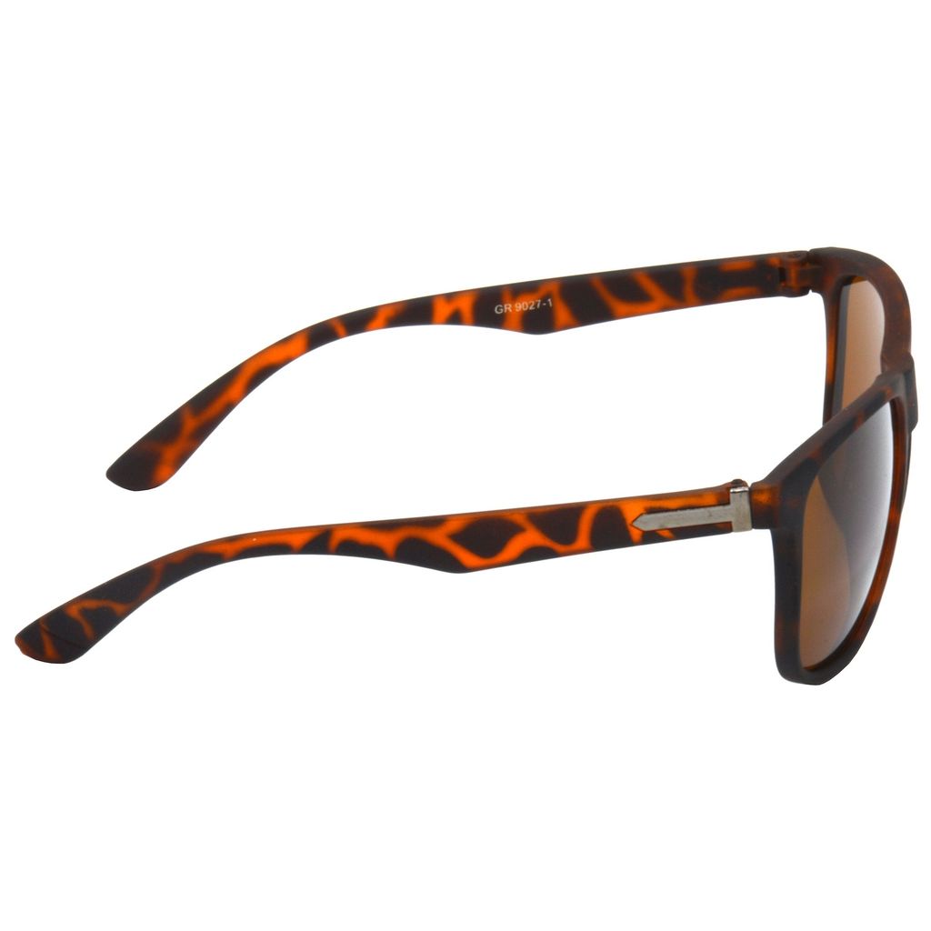 Hrinkar Brown Rectangular Sunglasses Brands Brown Frame Goggles for Men & Women - HRS492-TBWN-BWN