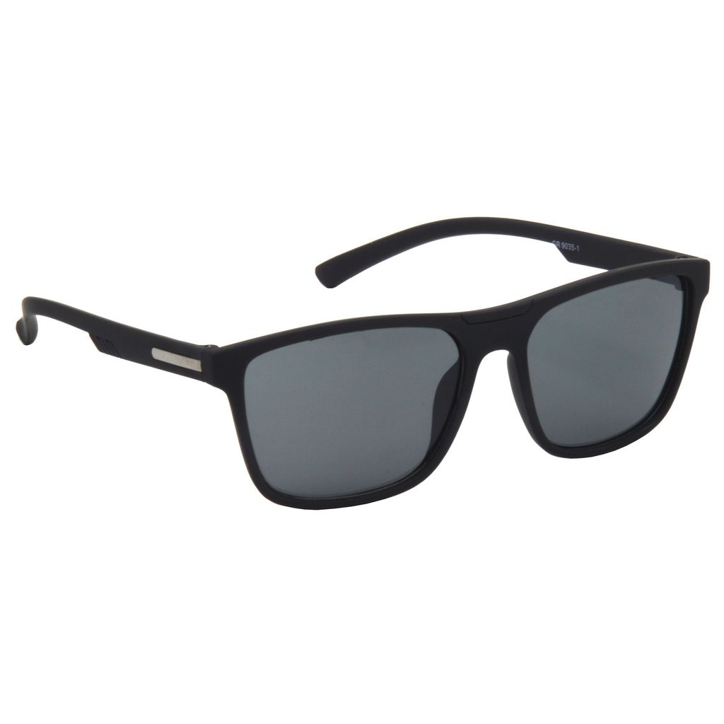 Hrinkar Black Rectangular Sunglasses Styles Black Frame Glasses for Men & Women - HRS493-BK-BK