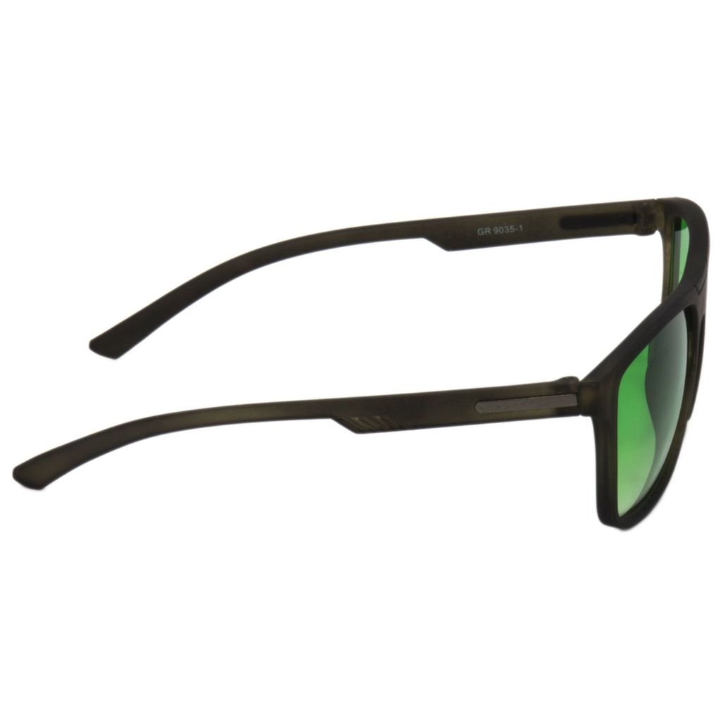 Hrinkar Green Rectangular Sunglasses Brands Grey Frame Goggles for Men & Women - HRS493-GRY-LGRN