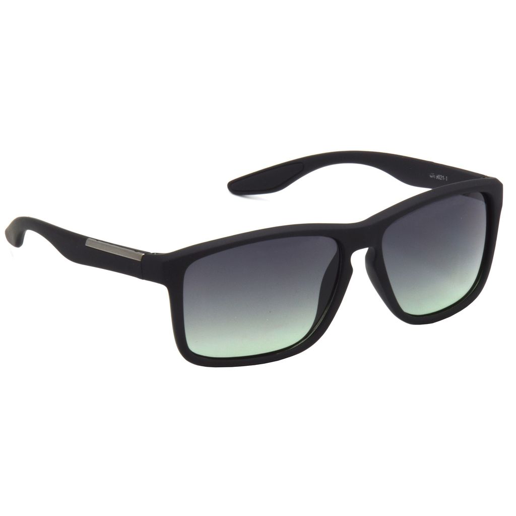 Hrinkar Grey Retro Square Sunglasses Brands Black Frame Goggles for Men & Women - HRS494-BK-DGRN - Sunglasses | Buy online on ZillyBuy