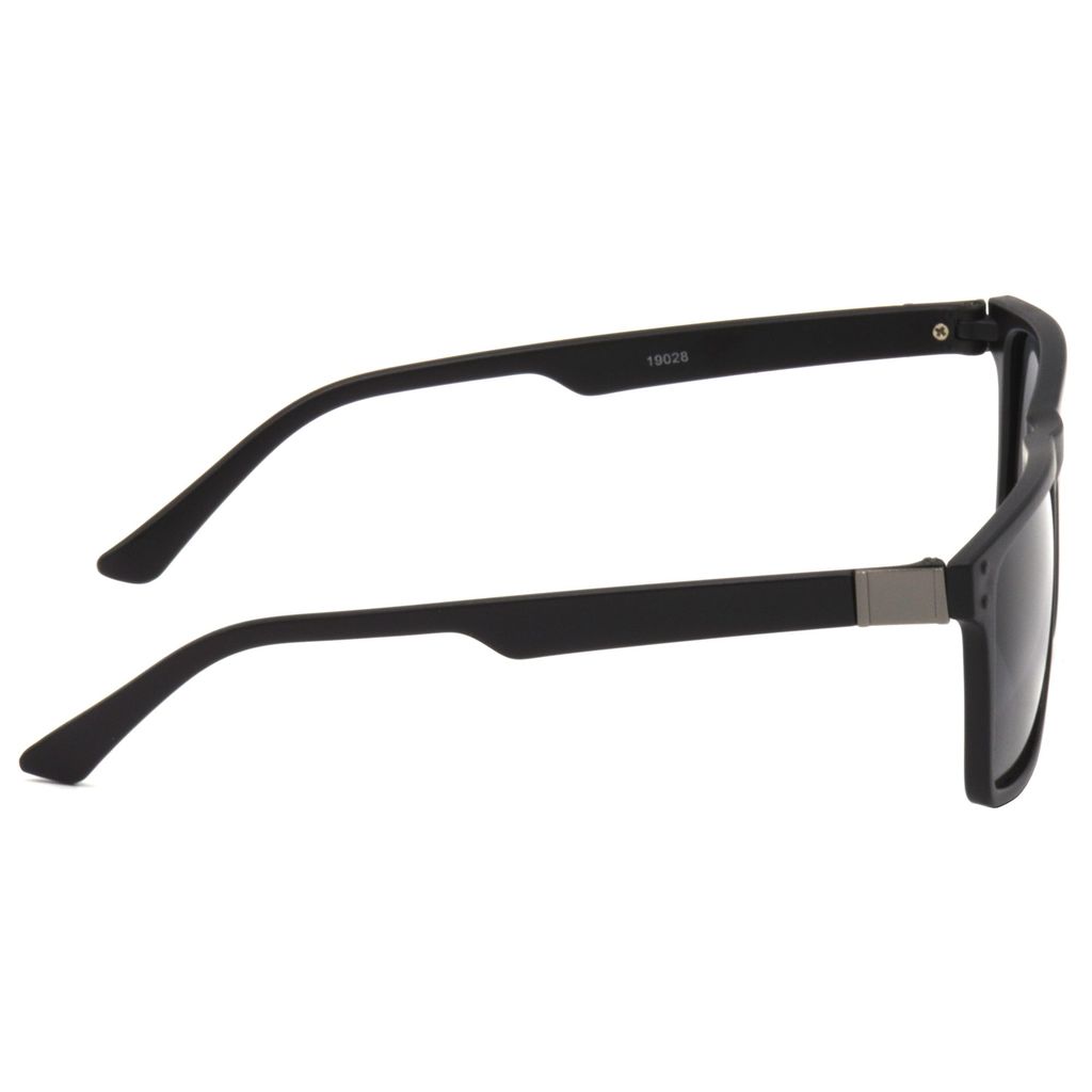 Hrinkar Black Rectangular Stylish Goggles Black Frame Polarized Sunglasses for Men & Women - HRS496-BK-BK-P