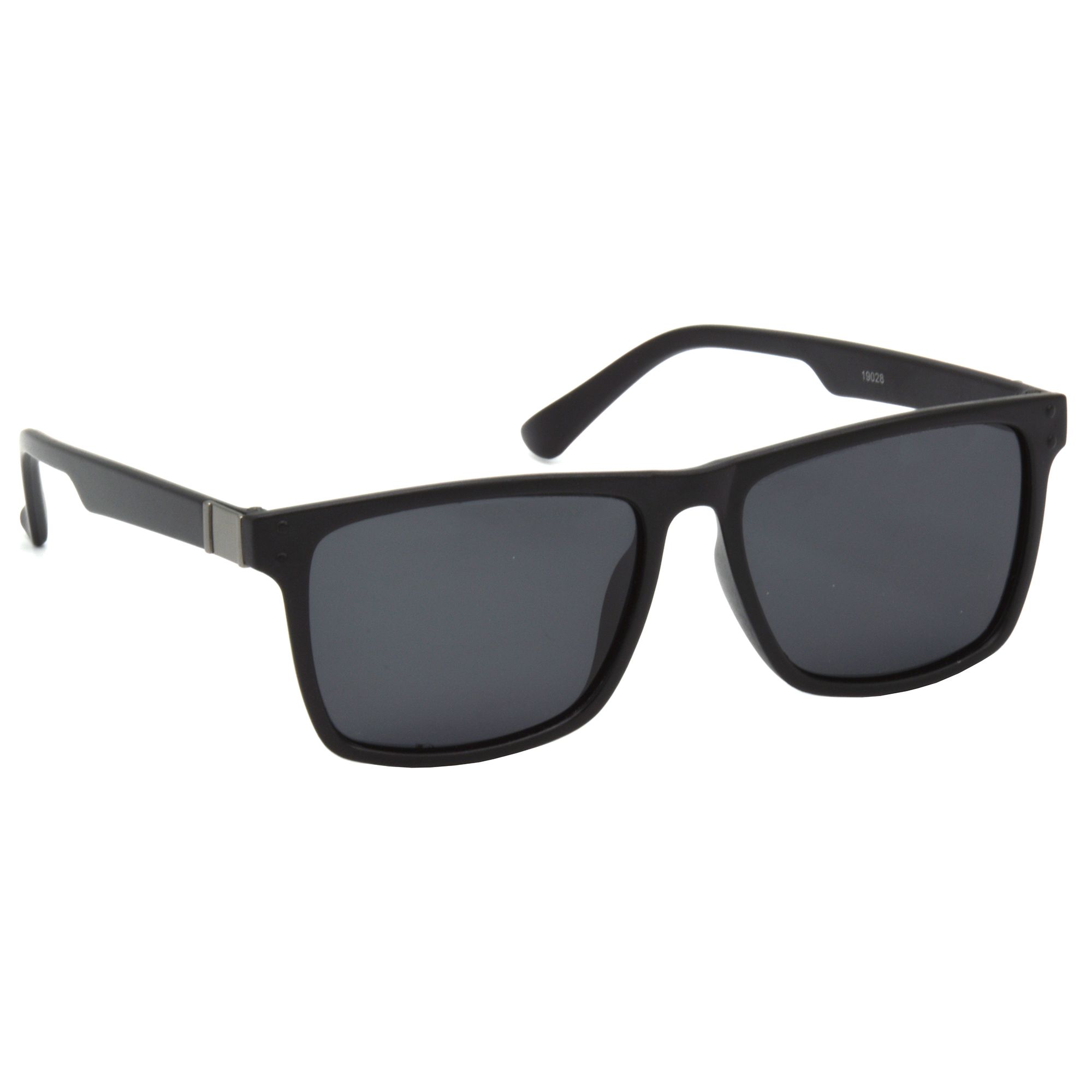 Hrinkar Black Rectangular Stylish Goggles Black Frame Polarized Sunglasses for Men & Women - HRS496-BK-BK-P