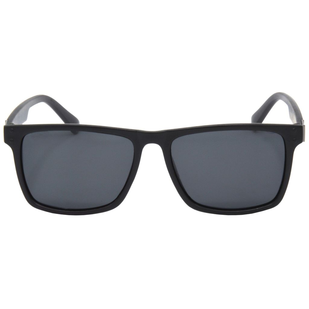 Hrinkar Black Rectangular Stylish Goggles Black Frame Polarized Sunglasses for Men & Women - HRS496-BK-BK-P