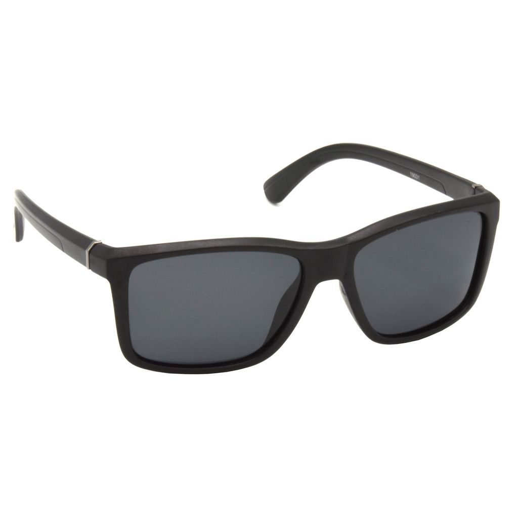 Hrinkar Black Rectangular Stylish Goggles Black Frame Polarized Sunglasses for Men & Women - HRS495-BK-BL-P