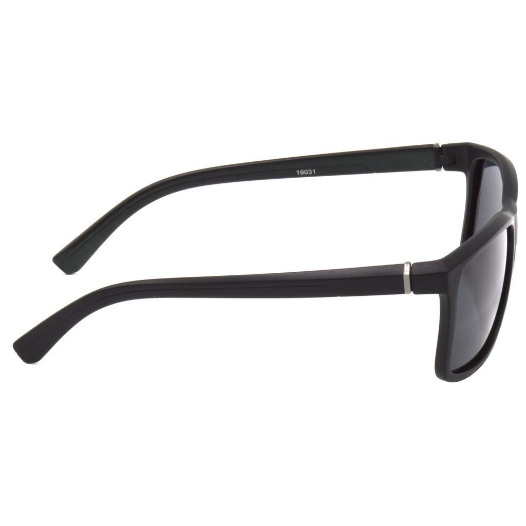 Hrinkar Black Rectangular Stylish Goggles Black Frame Polarized Sunglasses for Men & Women - HRS495-BK-BL-P