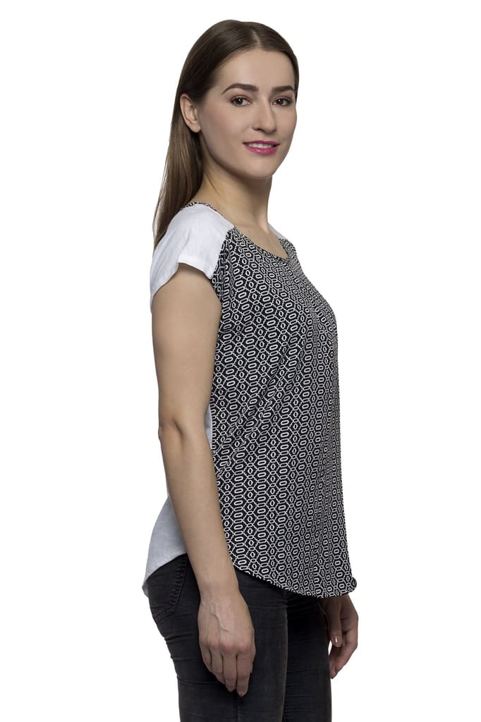 One femme Women's Black and White Print Top
