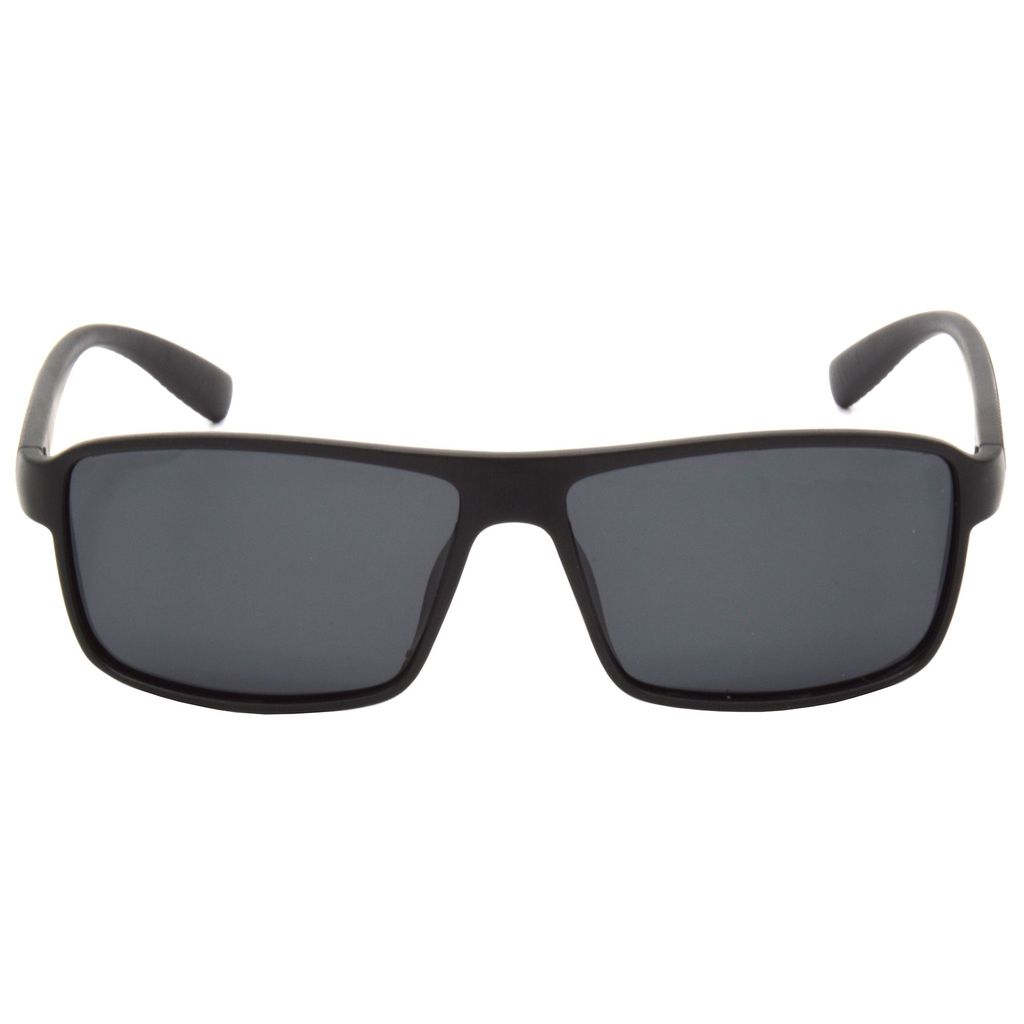 Hrinkar Black Rectangular Stylish Goggles Black Frame Polarized Sunglasses for Men & Women - HRS497-BK-BK-P