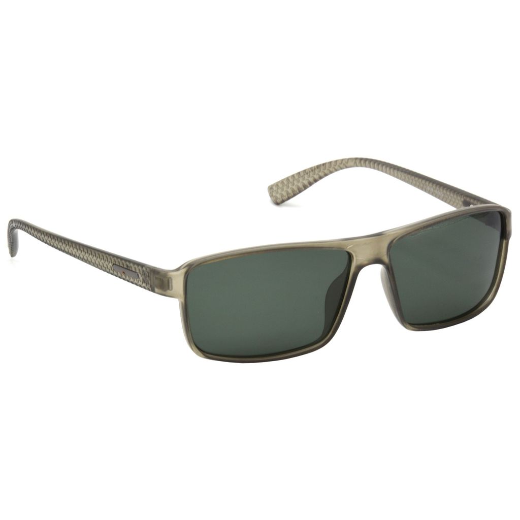 Hrinkar Green Rectangular Sunglasses Brands Grey Frame Polarized Goggles for Men & Women - HRS497-GRY-GRN-P - Sunglasses | Buy online on ZillyBuy