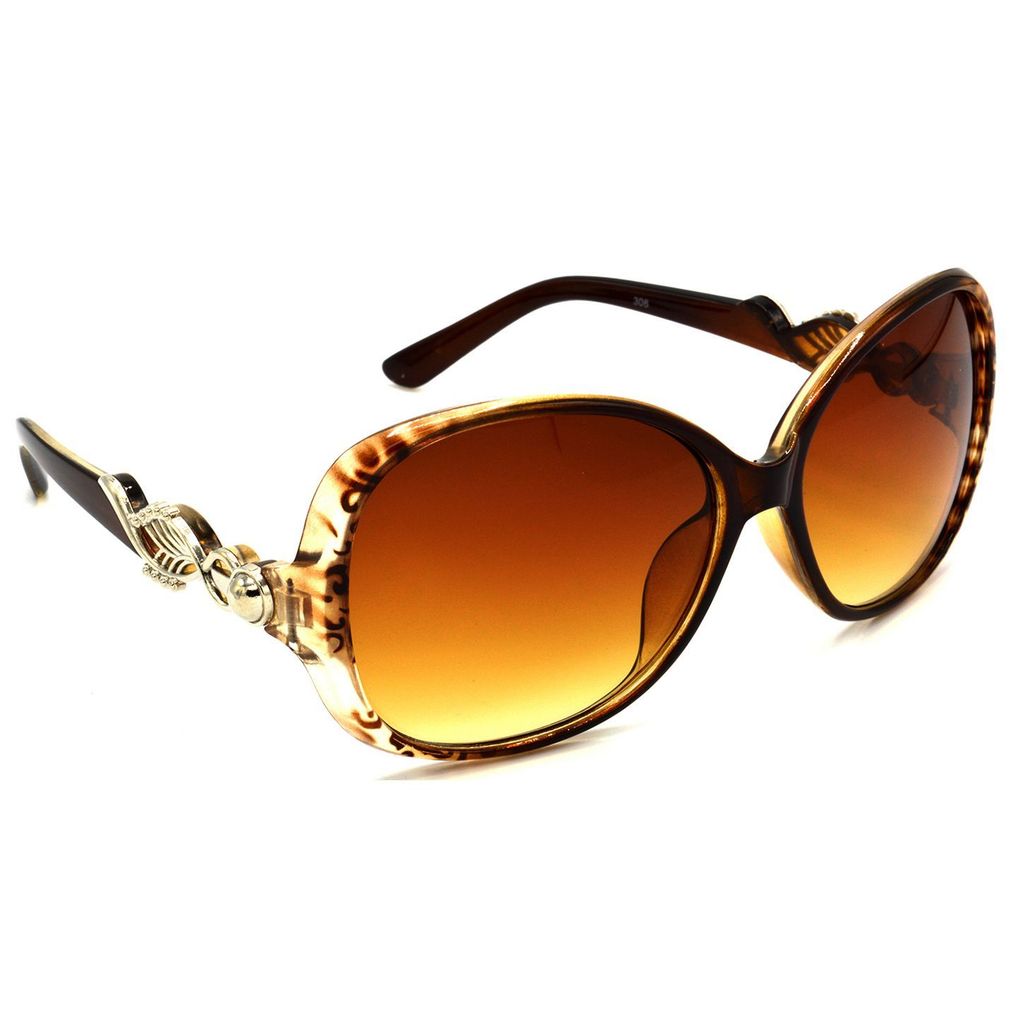 Hrinkar Brown Over-sized Cooling Glass Brown Frame Best Sunglasses for Women - HRS306-BWN - Sunglasses | Buy online on ZillyBuy