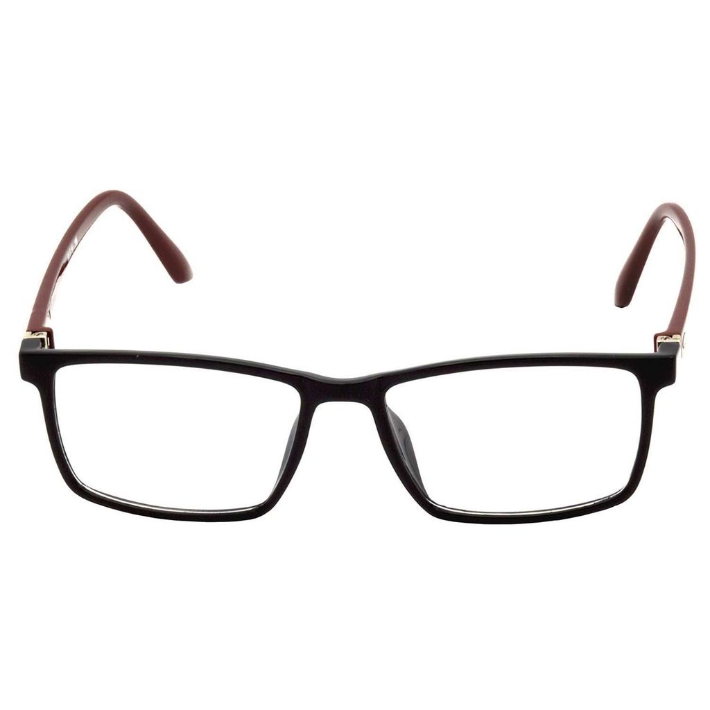 Hrinkar Trending Eyeglasses: Brown and Black Rectangle Optical Spectacle Frame For Men & Women |HFRM-BK-BWN-16
