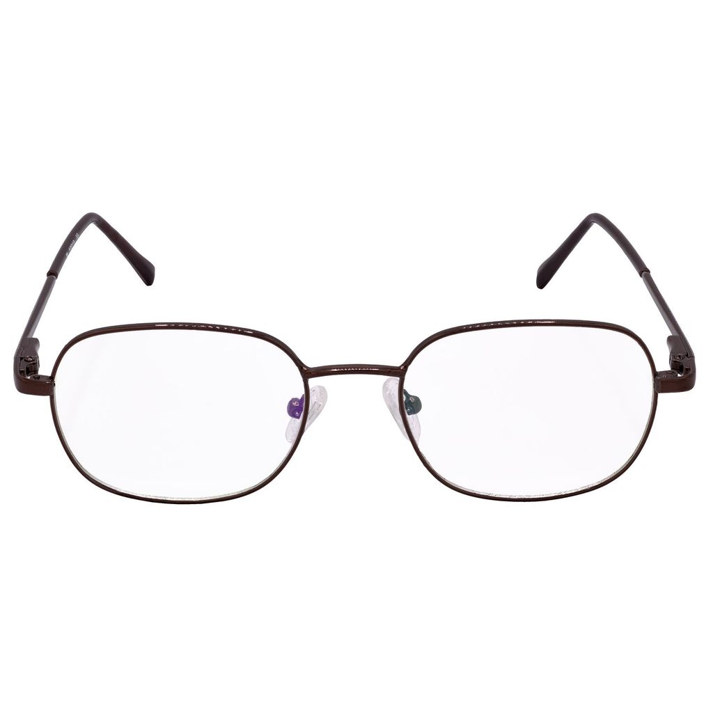 Hrinkar Trending Eyeglasses: Brown Rectangle Optical Spectacle Frame For Men & Women |HFRM-BWN-19018