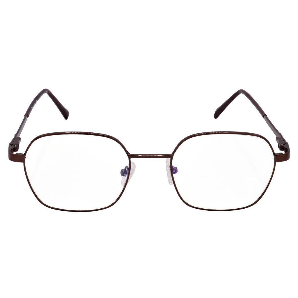 Hrinkar Trending Eyeglasses: Brown Rectangle Optical Spectacle Frame For Men & Women |HFRM-BWN-19019
