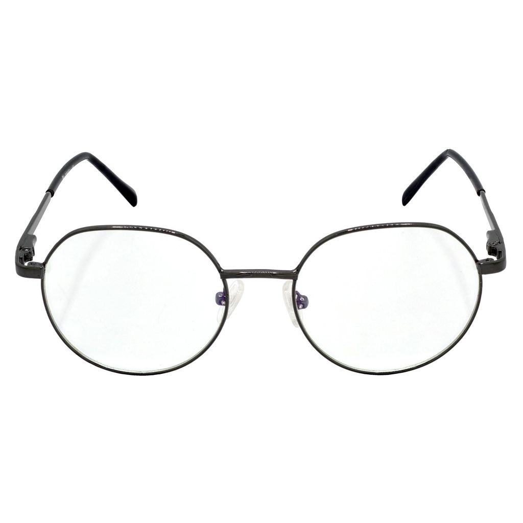 Hrinkar Trending Eyeglasses: Grey Oval Optical Spectacle Frame For Men & Women |HFRM-GRY-19003