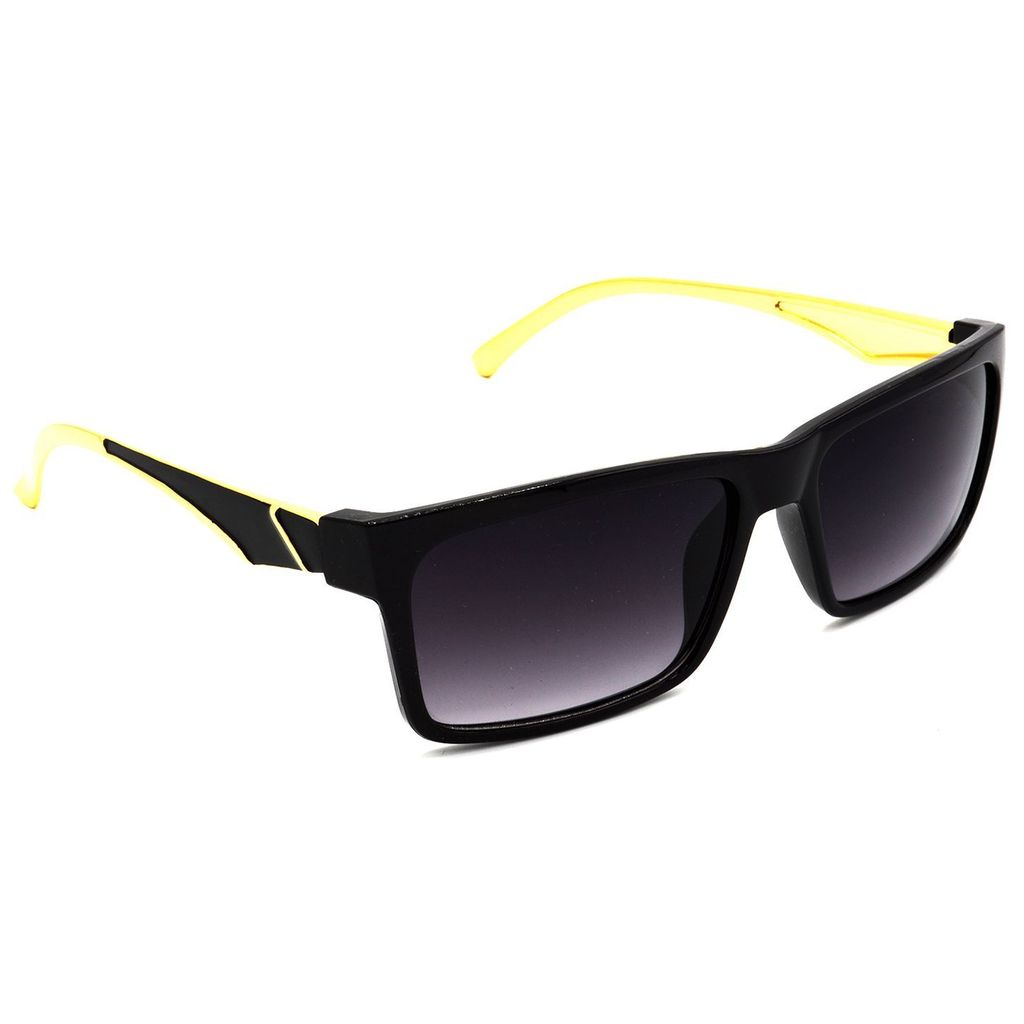 Hrinkar Grey Rectangular Sunglasses Brands Golden Frame Goggles for Men & Women - HRS317-BK - Sunglasses | Buy online on ZillyBuy