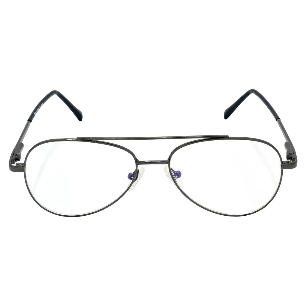 Hrinkar Trending Eyeglasses: Grey Pilot Optical Spectacle Frame For Men & Women |HFRM-GRY-19008