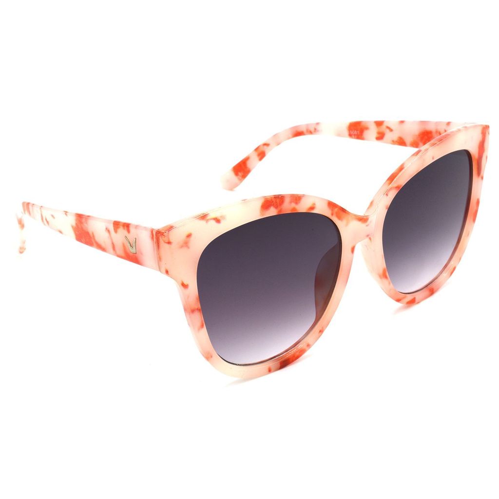 Hrinkar Grey Round Stylish Goggles White Frame Sunglasses for Women - HRS321-WT-ORG-GRY - Sunglasses | Buy online on ZillyBuy