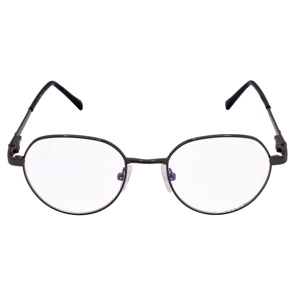 Hrinkar Trending Eyeglasses: Grey Oval Optical Spectacle Frame For Men & Women |HFRM-GRY-19015