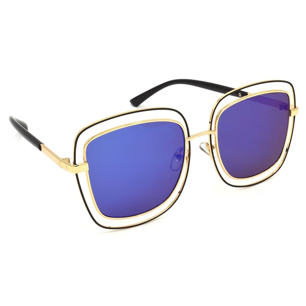 Hrinkar Multicolor Over-sized Sunglasses Styles Multicolor Frame Glasses for Women - HRS329-GLD-BLU - Sunglasses | Buy online on ZillyBuy