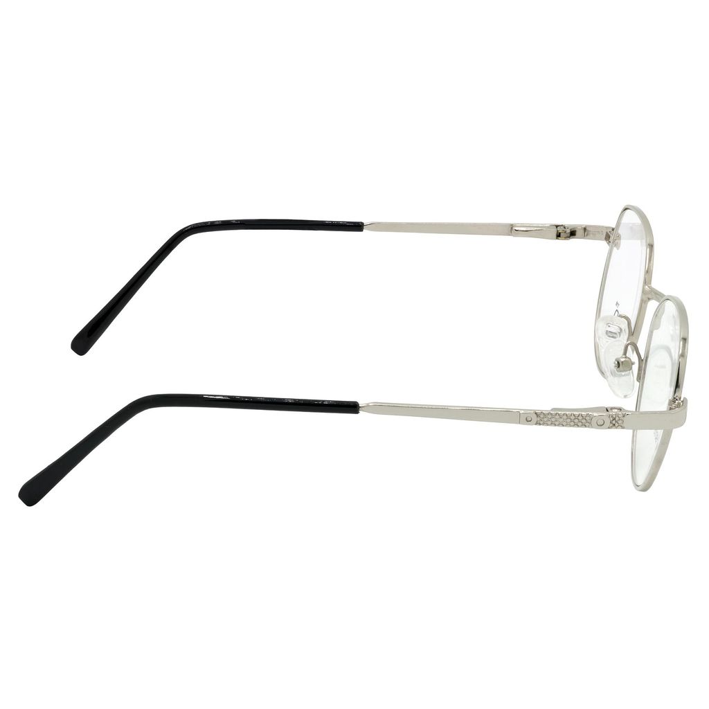 Hrinkar Trending Eyeglasses: Silver Oval Optical Spectacle Frame For Men & Women |HFRM-SLVR-19015