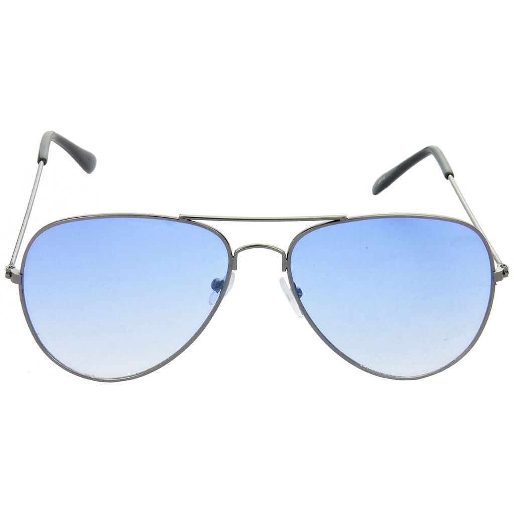 Hrinkar Blue Pilot Stylish Goggles Grey Frame Sunglasses for Men & Women - HRS35