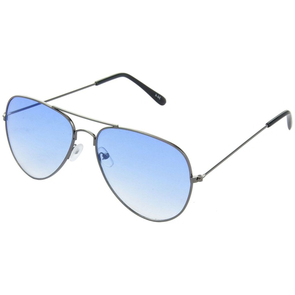 Hrinkar Blue Pilot Stylish Goggles Grey Frame Sunglasses for Men & Women - HRS35