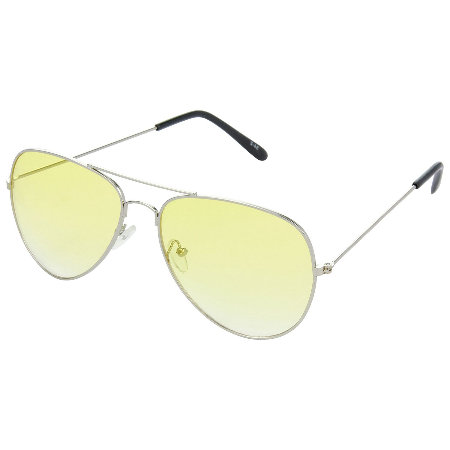 Hrinkar Yellow Pilot Cooling Glass Silver Frame Best Sunglasses for Men - HRS38