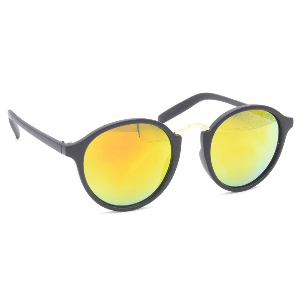Hrinkar Golden Round Cooling Glass Golden Frame Best Sunglasses for Men & Women - HRS408