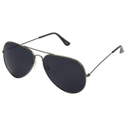 Hrinkar Black Pilot Sunglasses Brands Grey Frame Goggles for Men & Women - HRS04